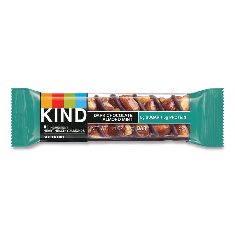 KIND LLC Nuts and Spices Bar, Dark Chocolate Almond Mint, 1.4 oz Bar, 12/Box (KND19988) thumbnail 2