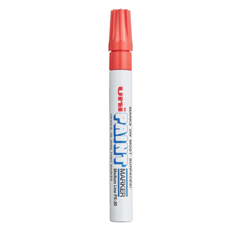 UNI Permanent Marker, Medium Bullet Tip, Red (UBC63602)