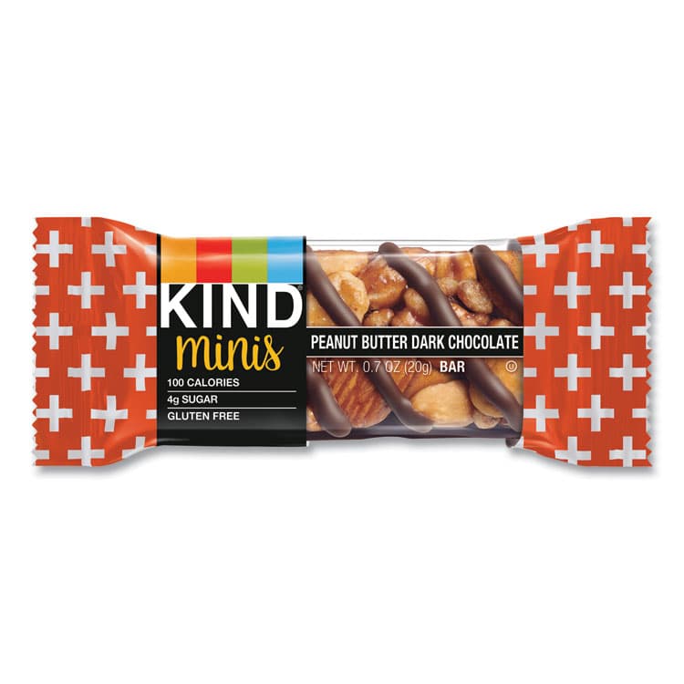 KIND LLC Minis, Peanut Butter Dark Chocolate, 0.7 oz, 10/Pack (KND27961) thumbnail 2