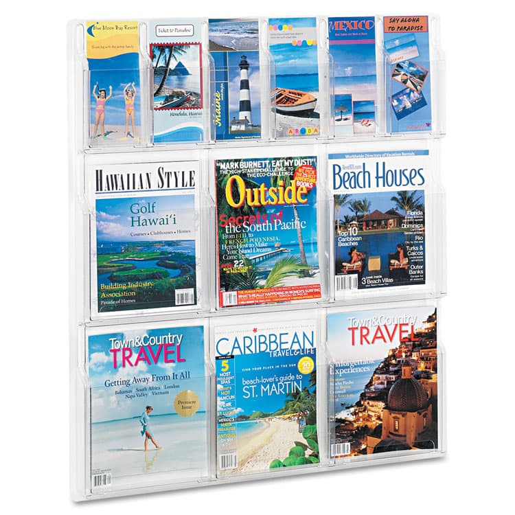 SAFCO PRODUCTS Reveal Clear Literature Displays, 12 Compartments, 30w x 2d x 34.75h, Clear (SAF5606CL) thumbnail 4