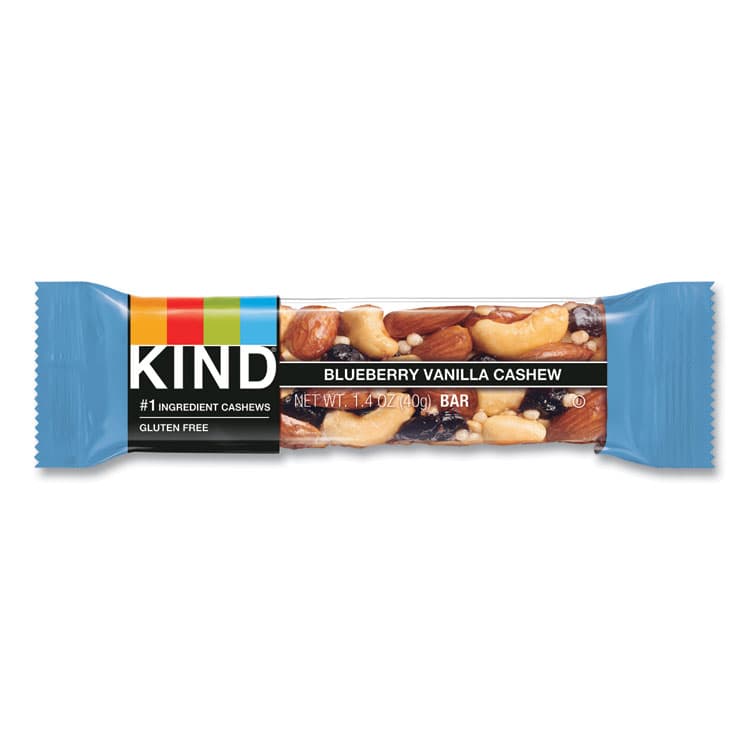 KIND LLC Fruit and Nut Bars, Blueberry Vanilla and Cashew, 1.4 oz Bar, 12/Box (KND18039) thumbnail 2