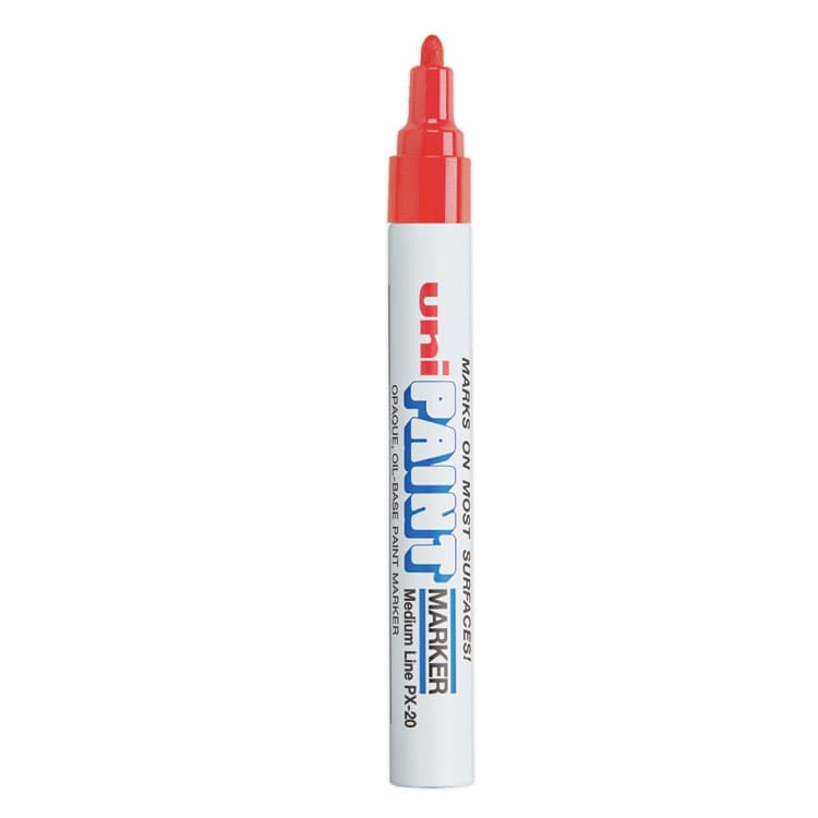 UNI Permanent Marker, Medium Bullet Tip, Red (UBC63602) thumbnail 2