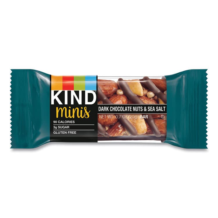 KIND LLC Minis, Dark Chocolate Nuts/Sea Salt, 0.7 oz, 10/Pack (KND27959) thumbnail 2