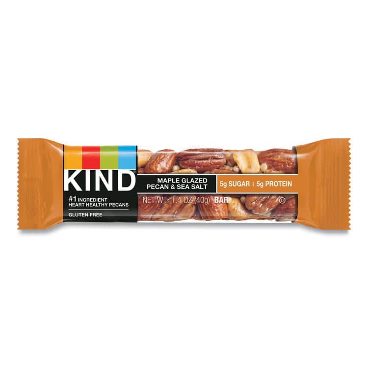 KIND LLC Nuts and Spices Bar, Maple Glazed Pecan and Sea Salt, 1.4 oz Bar, 12/Box (KND17930) thumbnail 2