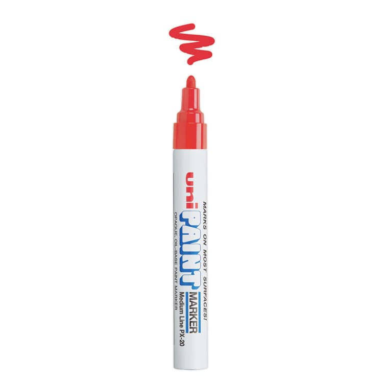 UNI Permanent Marker, Medium Bullet Tip, Red (UBC63602) thumbnail 3