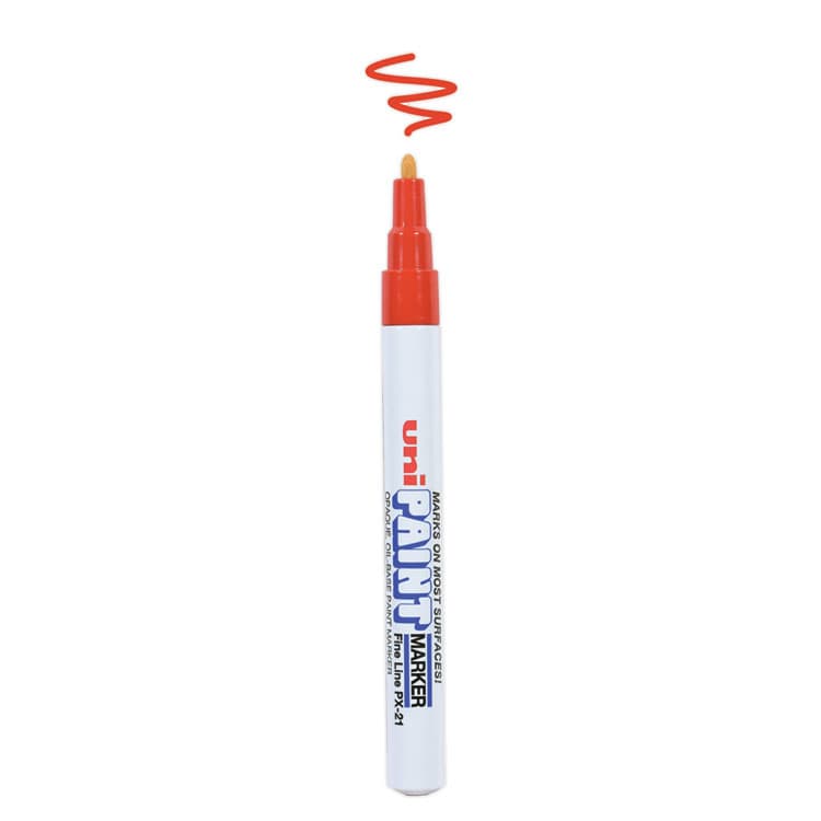 UNI Permanent Marker, Fine Bullet Tip, Red (UBC63702) thumbnail 2