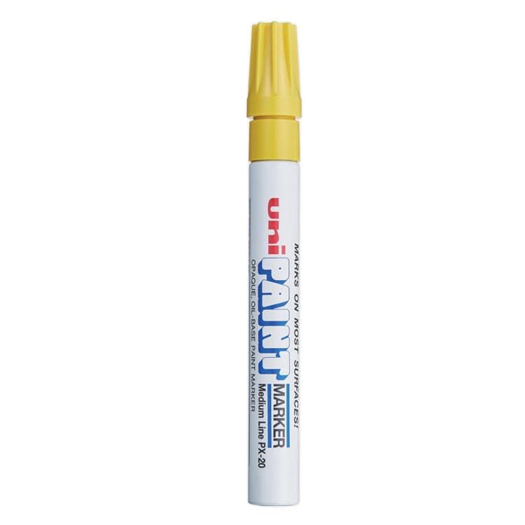UNI Permanent Marker, Medium Bullet Tip, Yellow (UBC63605)