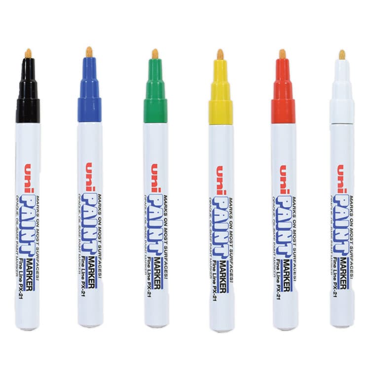 UNI Permanent Marker, Fine Bullet Tip, Assorted Colors, 6/Set (UBC63720) thumbnail 4