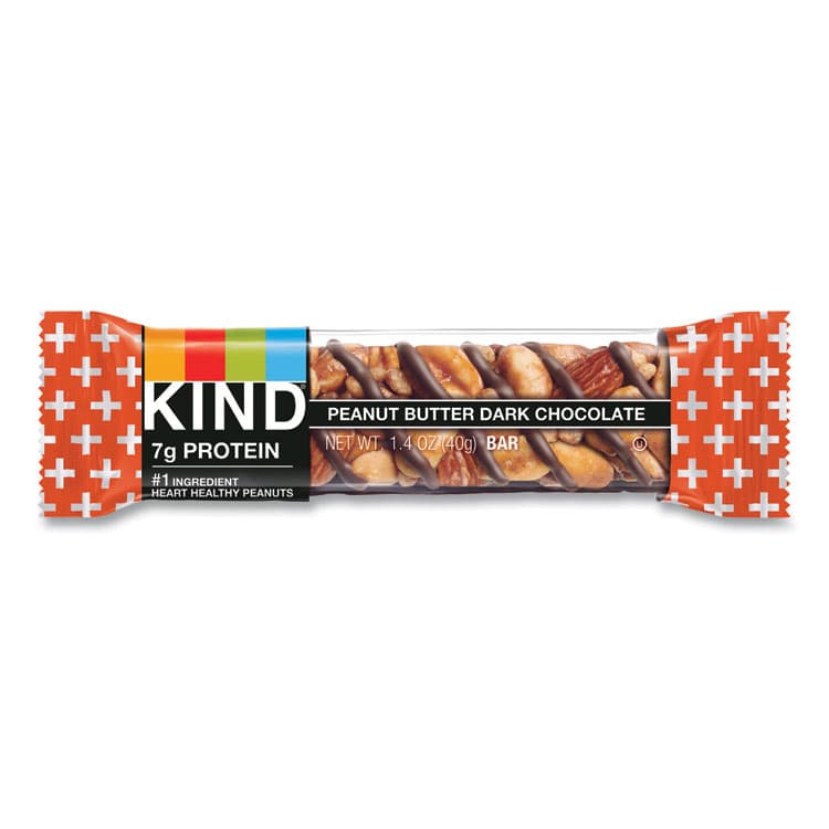 KIND LLC Plus Nutrition Boost Bar, Peanut Butter Dark Chocolate/Protein, 1.4 oz, 12/Box (KND17256) thumbnail 2