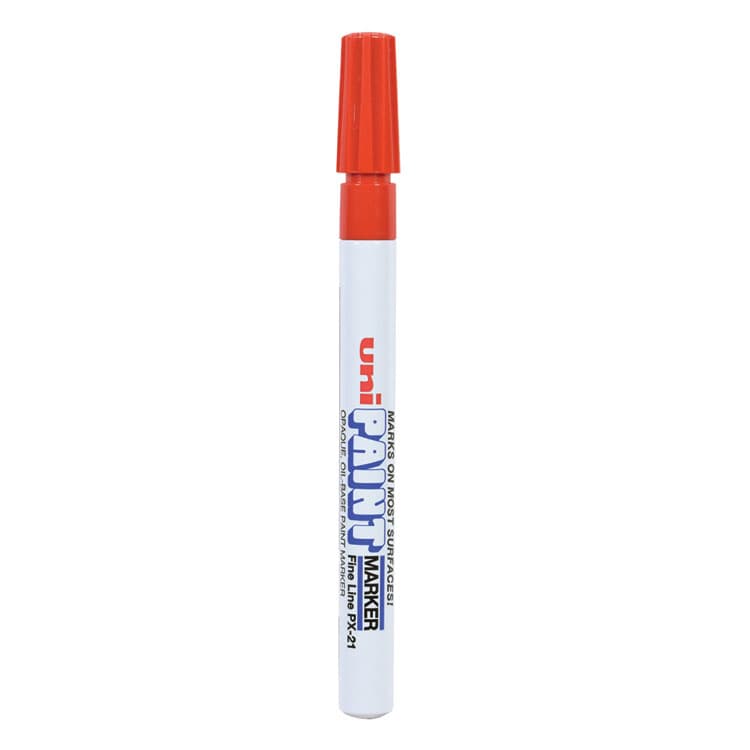 UNI Permanent Marker, Fine Bullet Tip, Red (UBC63702)