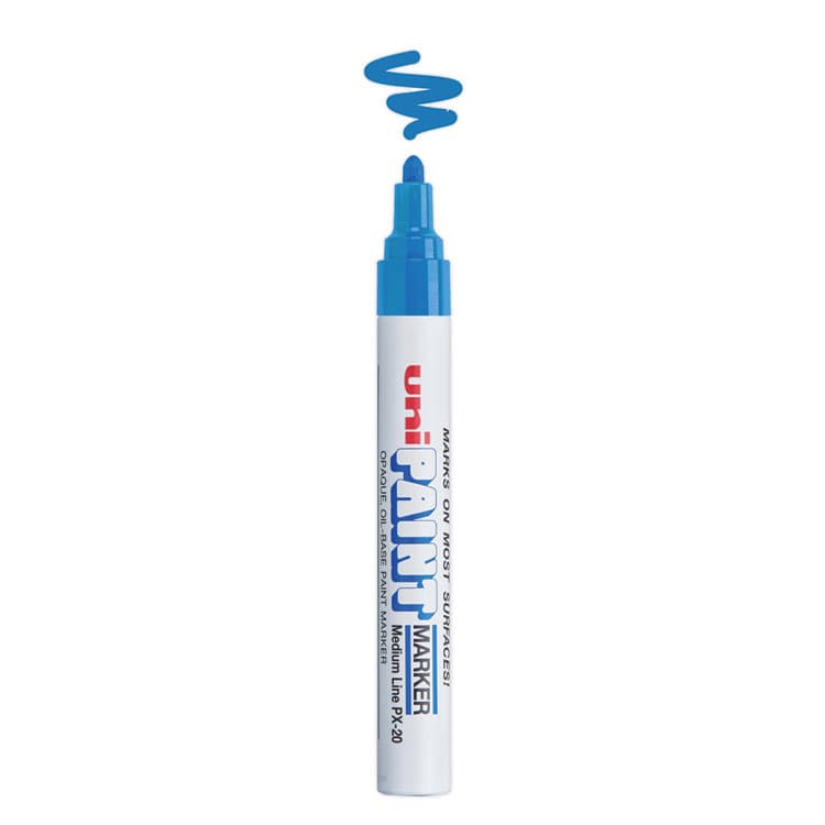 UNI Permanent Marker, Medium Bullet Tip, Blue (UBC63603) thumbnail 4