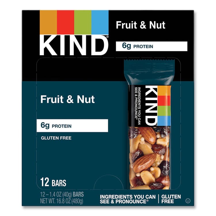 KIND LLC Fruit and Nut Bars, Fruit and Nut Delight, 1.4 oz, 12/Box (KND17824)