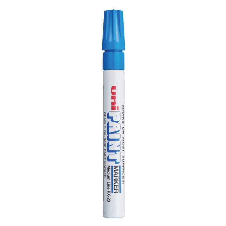 UNI Permanent Marker, Medium Bullet Tip, Blue (UBC63603)