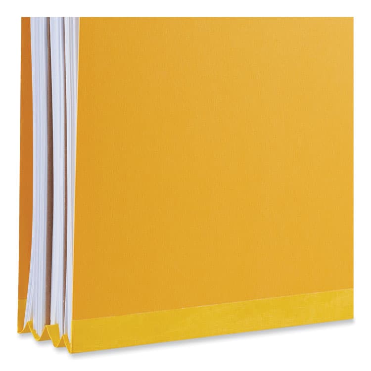 UNIVERSAL OFFICE PRODUCTS Pressboard Classification Folders, 2/5-Cut Tab, Expands 2", 1 Divider, 4 Fasteners, Letter Size, Yellow, 10/Box (UNV10204) thumbnail 3