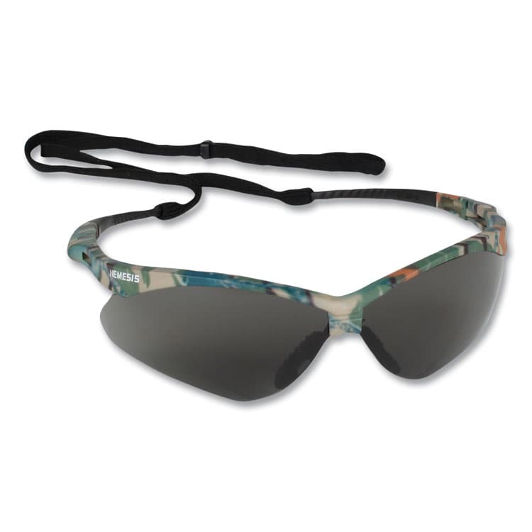 KIMBERLY-CLARK PROFESSIONAL Nemesis Safety Glasses, Camo Half Frame, Smoke Dual Lens, 12/Box (ANS22609BX)