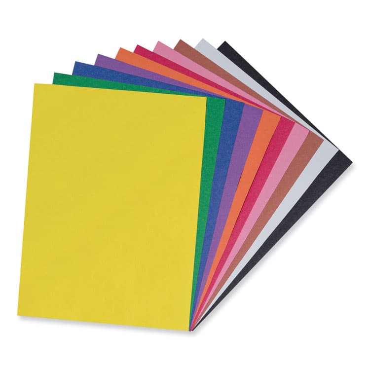 DIXON TICONDEROGA CO. SunWorks Construction Paper, 50 lb Text Weight, 9 x 12, Assorted, 50/Pack (PAC6503) thumbnail 2