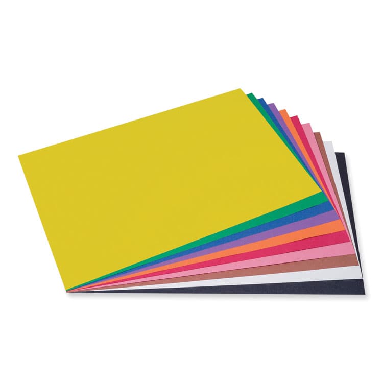 DIXON TICONDEROGA CO. SunWorks Construction Paper, 50 lb Text Weight, 12 x 18, Assorted, 50/Pack (PAC6507) thumbnail 2