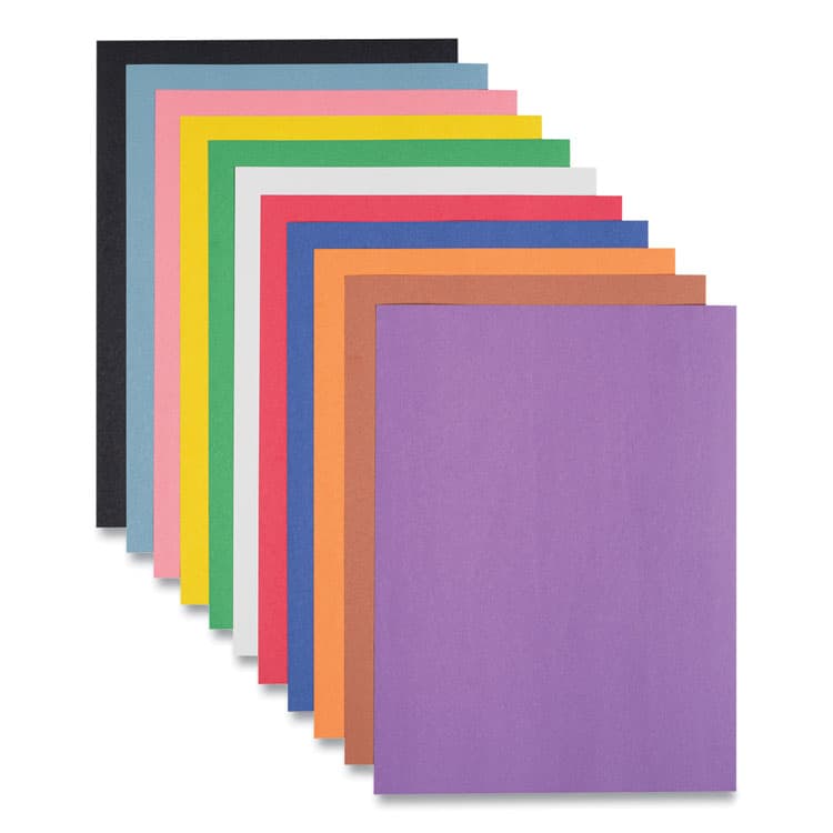 DIXON TICONDEROGA CO. SunWorks Construction Paper Smart-Stack, 50 lb Text Weight, 9 x 12, Assorted, 300/Pack (PAC6525) thumbnail 2