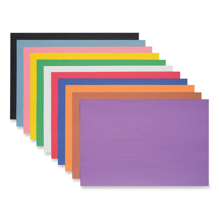 DIXON TICONDEROGA CO. SunWorks Construction Paper Smart-Stack, 50 lb Text Weight, 12 x 18, Assorted, 150/Pack (PAC6526) thumbnail 2