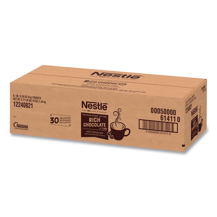 NESTLE Hot Cocoa Mix, Rich Chocolate, 0.28 oz Packet, 30 Packets/Box, 6 Boxes/Carton (NES61411CT) thumbnail 4