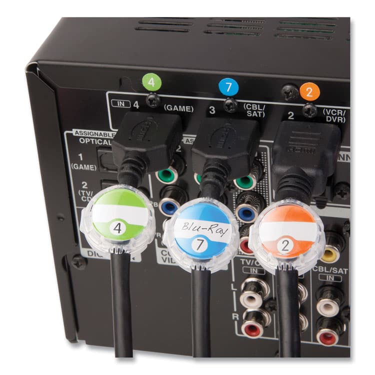 LEE PRODUCTS COMPANY Cord ID Kit, (12) Regular and (12) Jumbo-Sized Cord Identifiers, (72) Color-Coded Stickers, (36) Identifier Inserts (LEE21205) thumbnail 3