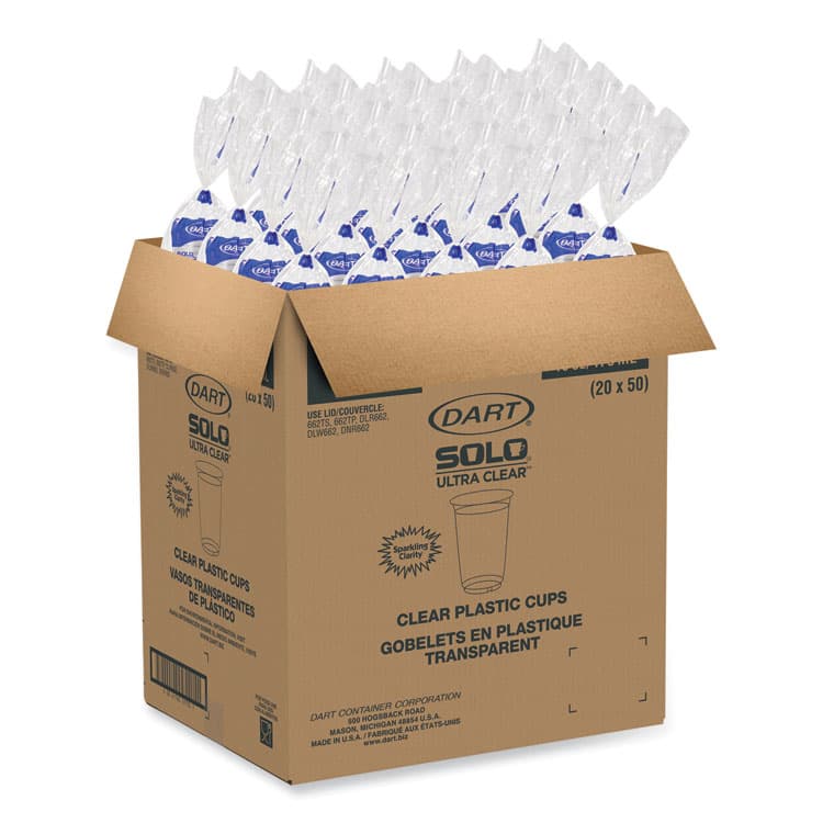 DART Ultra Clear Cups, 16 oz, Plastic, 50/Bag, 20 Bags/Carton (DCCTR16) thumbnail 4