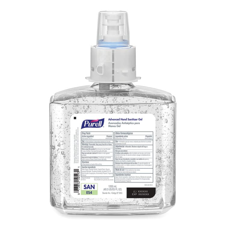 GO-JO INDUSTRIES Advanced Hand Sanitizer Gel Refill, 1,200 mL, Clean Scent, For ES4 Dispensers, 2/Carton (GOJ506302) thumbnail 2