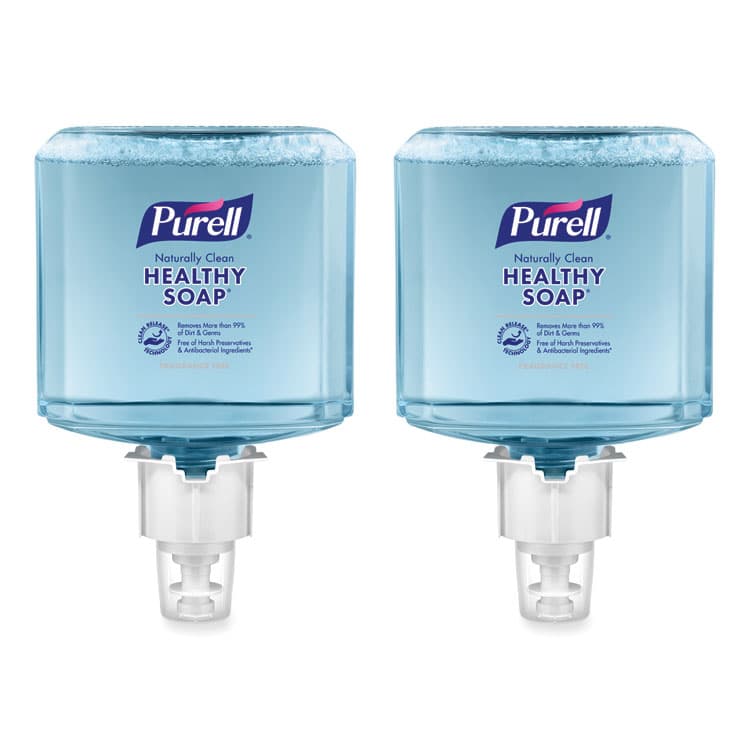 GO-JO INDUSTRIES CLEAN RELEASE Technology HEALTHY SOAP Naturally Clean Foam Refill, For ES6 Dispensers, Fragrance-Free, 1,200 mL, 2/Carton (GOJ647002CT)