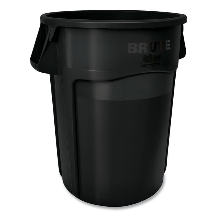 RUBBERMAID COMMERCIAL PROD. Vented Round Brute Container, 44 gal, Plastic, Black (RCP264360BK) thumbnail 2