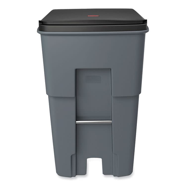 RUBBERMAID COMMERCIAL PROD. Brute Roll-Out Heavy-Duty Container, 95 gal, Polyethylene, Gray (RCP9W22GY) thumbnail 4