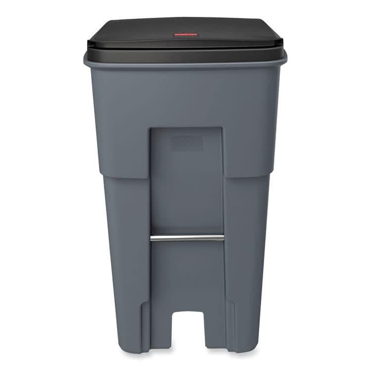 RUBBERMAID COMMERCIAL PROD. Brute Roll-Out Heavy-Duty Container, 65 gal, Polyethylene, Gray (RCP9W21GY) thumbnail 2