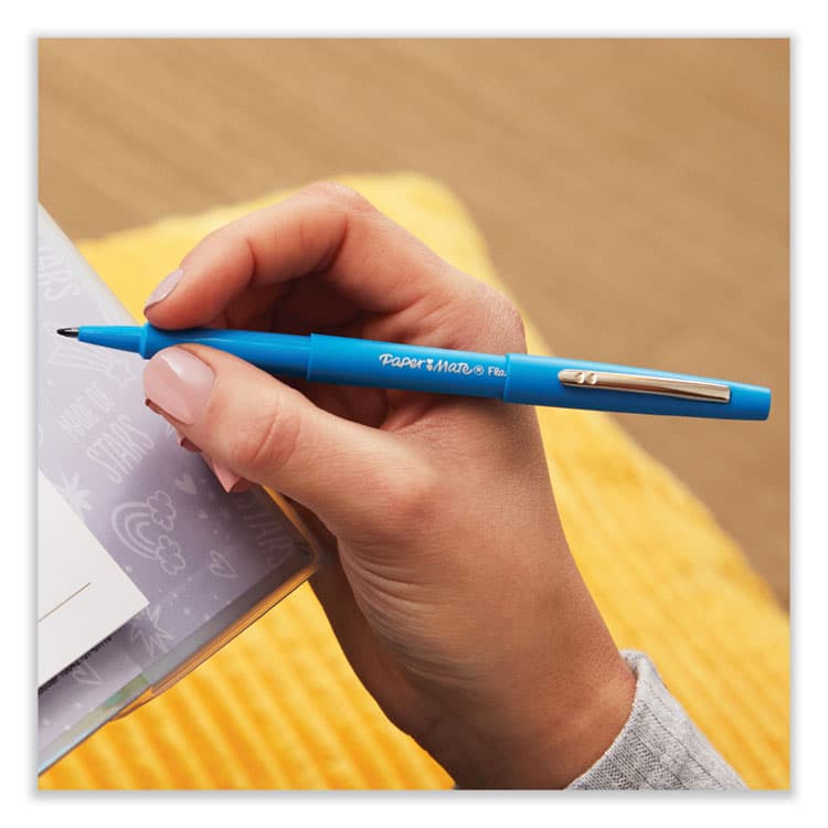 SANFORD Point Guard Flair Felt Tip Porous Point Pen, Stick, Medium 0.7 mm, Assorted Tropical Vacation Ink and Barrel Colors, 24/Pack (PAP1978998) thumbnail 2