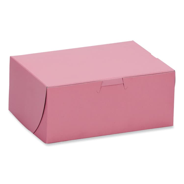SOUTHERN CHAMPION TRAY Pink One-Piece Non-Window Bakery Box, 7 x 5 x 3, Pink, Paper, 250/Carton (SCH0813)