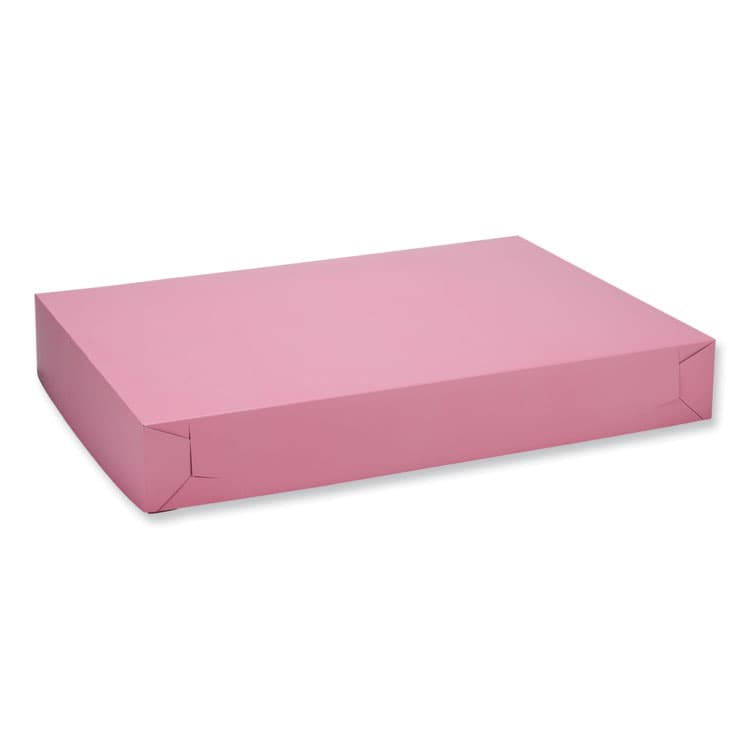 SOUTHERN CHAMPION TRAY White Two-Piece Non-Window Bakery Boxes, 28 x 20 x 4, Pink, Paper, 50/Carton (SCH0899)