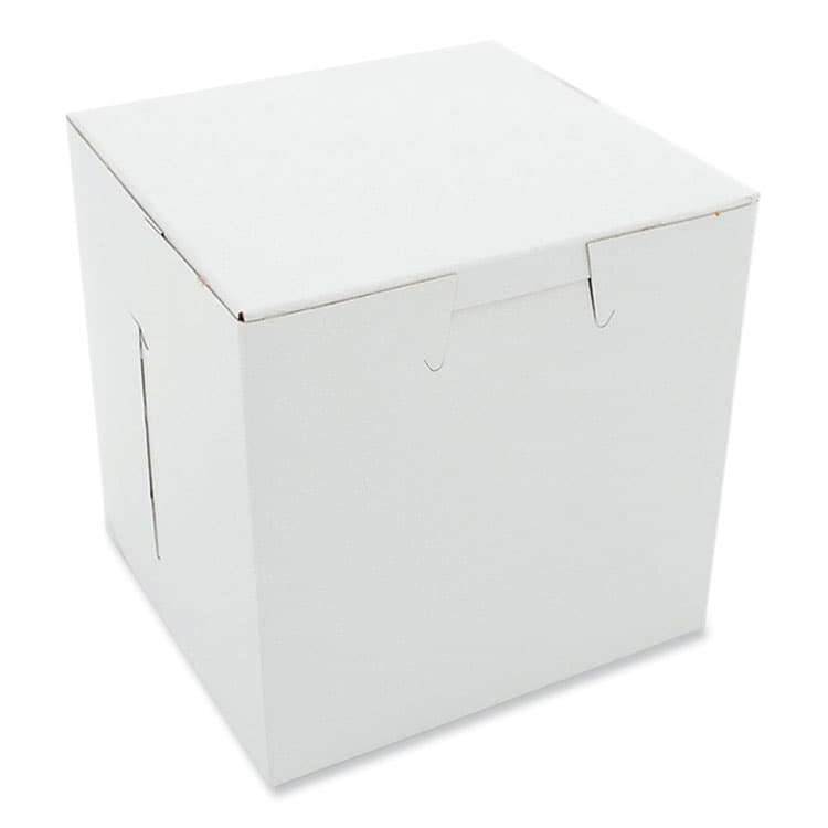 SOUTHERN CHAMPION TRAY White One-Piece Non-Window Bakery Boxes, 4.5 x 4.5 x 4.5, White, Paper, 200/Carton (SCH0908)