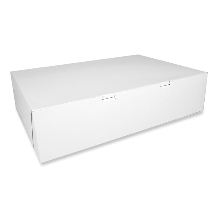 SOUTHERN CHAMPION TRAY White One-Piece Non-Window Bakery Boxes, 20.5 x 14.5 x 5, White, Paper, 50/Carton (SCH1085)