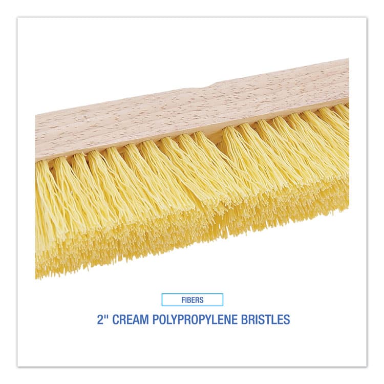BOARDWALK Deck Brush Head, 2" Cream Polypropylene Bristles, 10" Brush (BWK3310) thumbnail 4