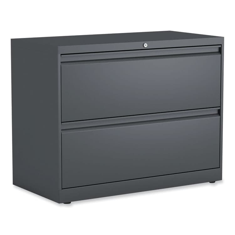 ALERA Lateral File, 2 Legal/Letter/A4/A5-Size File Drawers, Charcoal, 36" x 18.63" x 28" (ALEHLF3629CC)