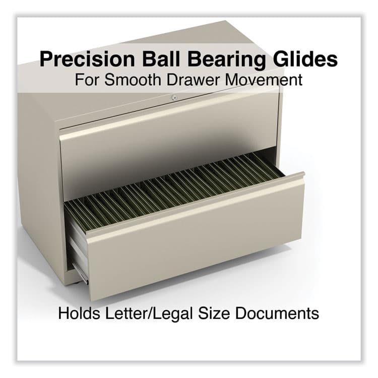 ALERA Lateral File, 2 Legal/Letter-Size File Drawers, Putty, 36" x 18.63" x 28" (ALEHLF3629PY) thumbnail 3