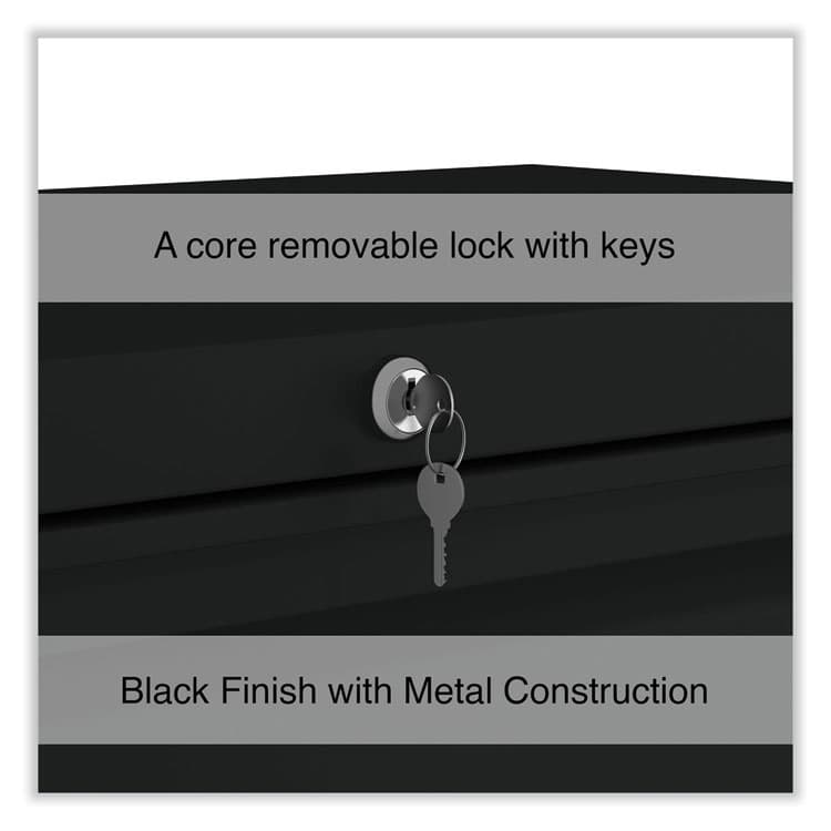 ALERA Lateral File, 3 Legal/Letter/A4/A5-Size File Drawers, Black, 36" x 18.63" x 40.25" (ALEHLF3641BL) thumbnail 4