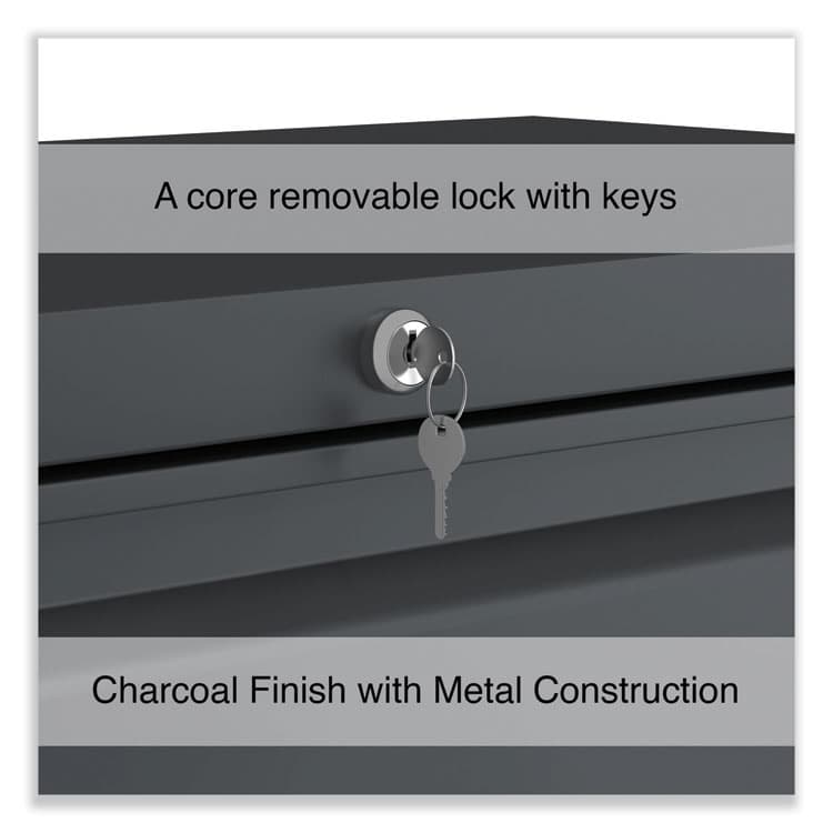 ALERA Lateral File, 3 Legal/Letter/A4/A5-Size File Drawers, Charcoal, 36" x 18.63" x 40.25" (ALEHLF3641CC) thumbnail 4