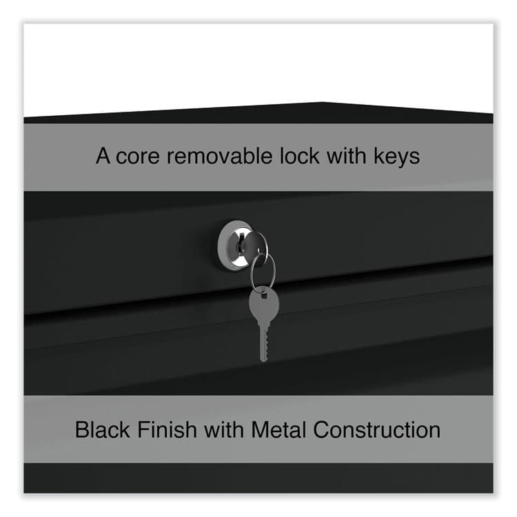 ALERA Lateral File, 5 Legal/Letter/A4/A5-Size File Drawers, Black, 36" x 18.63" x 67.63" (ALEHLF3667BL) thumbnail 4