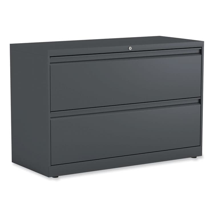 ALERA Lateral File, 2 Legal/Letter-Size File Drawers, Charcoal, 42" x 18.63" x 28" (ALEHLF4229CC)