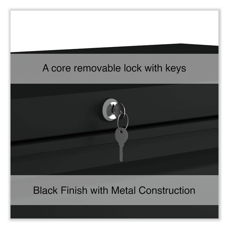 ALERA Lateral File, 3 Legal/Letter/A4/A5-Size File Drawers, Black, 42" x 18.63" x 40.25" (ALEHLF4241BL) thumbnail 4