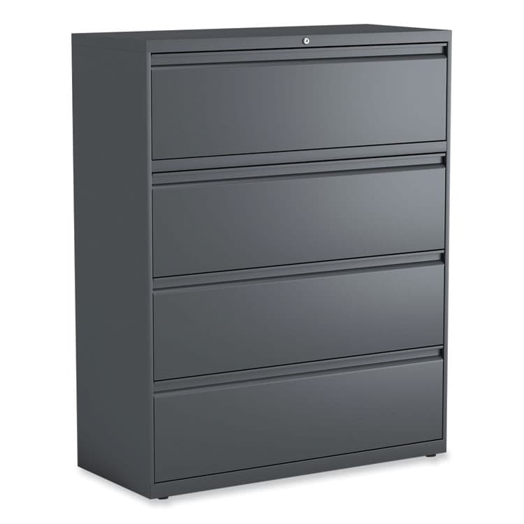 ALERA Lateral File, 4 Legal/Letter/A4/A5-Size File Drawers, Charcoal, 42" x 18.63" x 52.5" (ALEHLF4254CC)