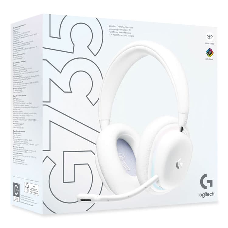 LOGITECH, . G735 Wireless Gaming Binaural Over The Head Headset, White (LOG981001082) thumbnail 2