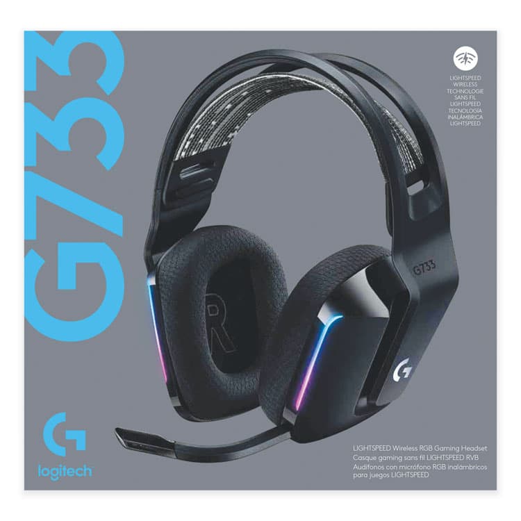 LOGITECH, . G733 LIGHTSPEED Wireless Gaming Binaural Over The Head Headset, Black (LOG981000863) thumbnail 2