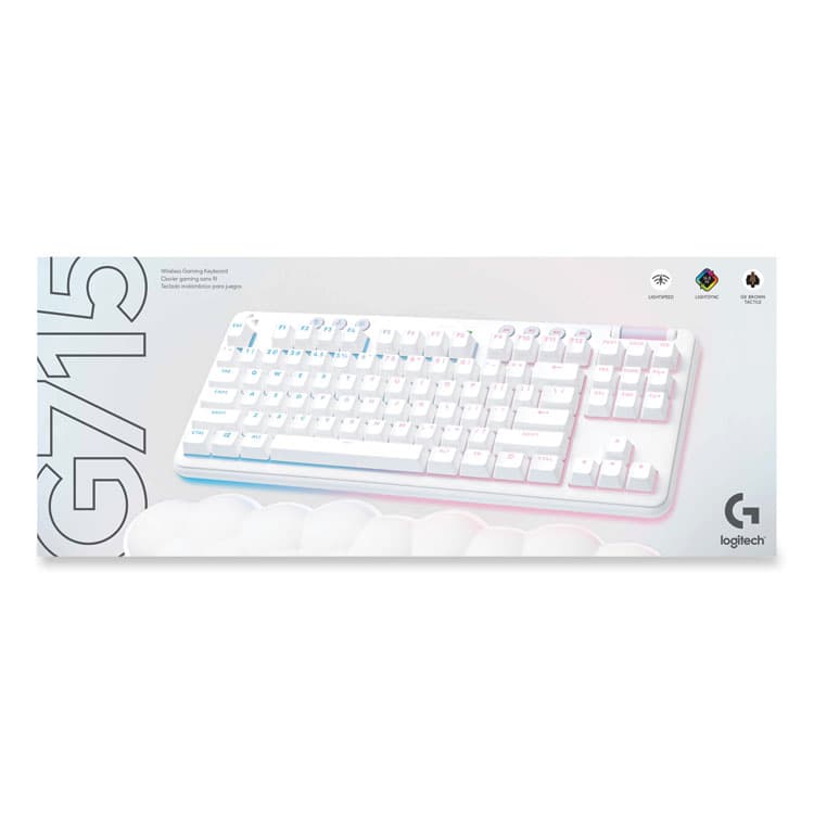 LOGITECH, . G715 Wireless Gaming Keyboard, 87 Keys, White (LOG920010453) thumbnail 3