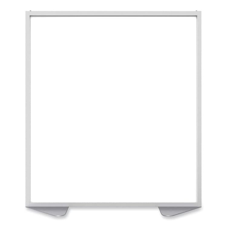 GHENT MANUFACTURING, Floor Partition with Aluminum Frame, 48.06 x 2.04 x 53.86, White (GHEMP544820)