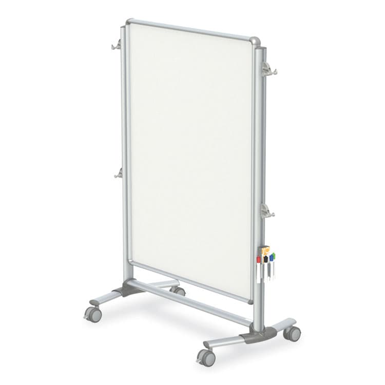 GHENT MANUFACTURING, Nexus Partition Whiteboard, 48" x 60", White Surface, Satin Aluminum Frame (GHENEX224MMP)